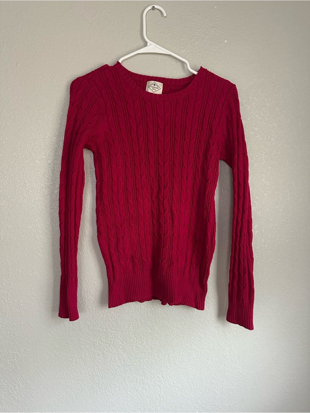 St. John’s Bay Magenta Pink Long Sleeve Crewneck Sweater Top